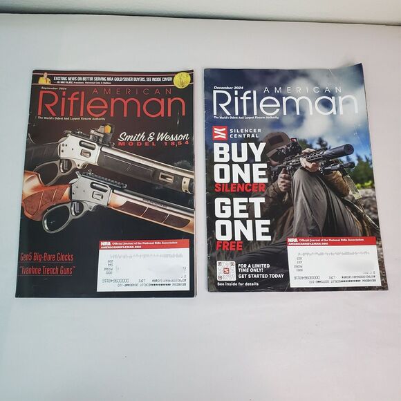 Lot of 6- American Rifleman Magazines Feb 2024-March 2025 Mixed Torn Covers READ - Picture 4 of 15